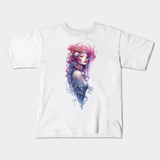 Cyberypunk Celestial Beauty Kids T-Shirt